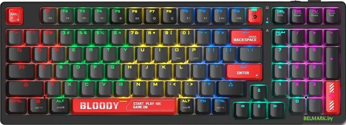 Клавиатура A4Tech Bloody WS98 Black & Red (Bloody BLMS Red Plus) - фото