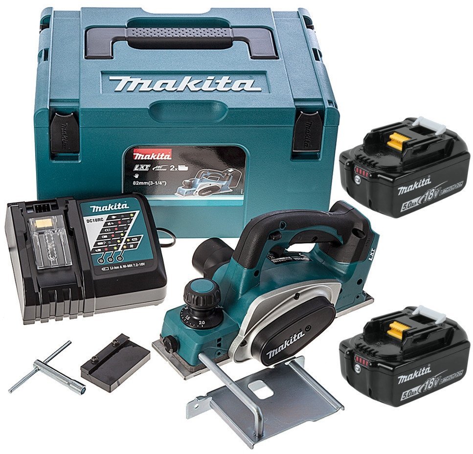 Рубанок Makita DKP180RTJ (с 2-мя АКБ, кейс) - фото