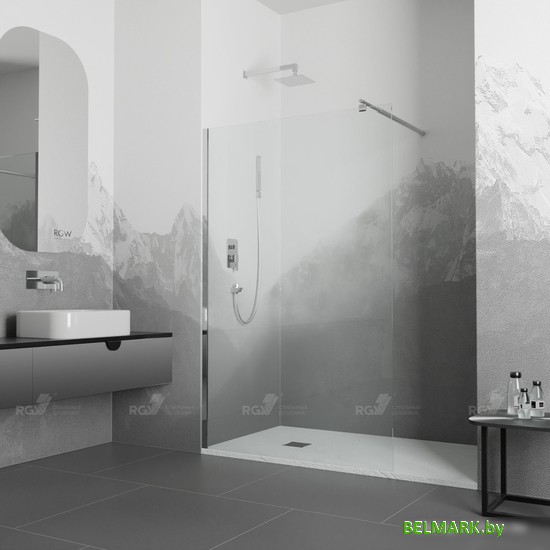 Душевая стенка RGW WA-002 35100210-11 100 (хром/прозрачное стекло) - фото