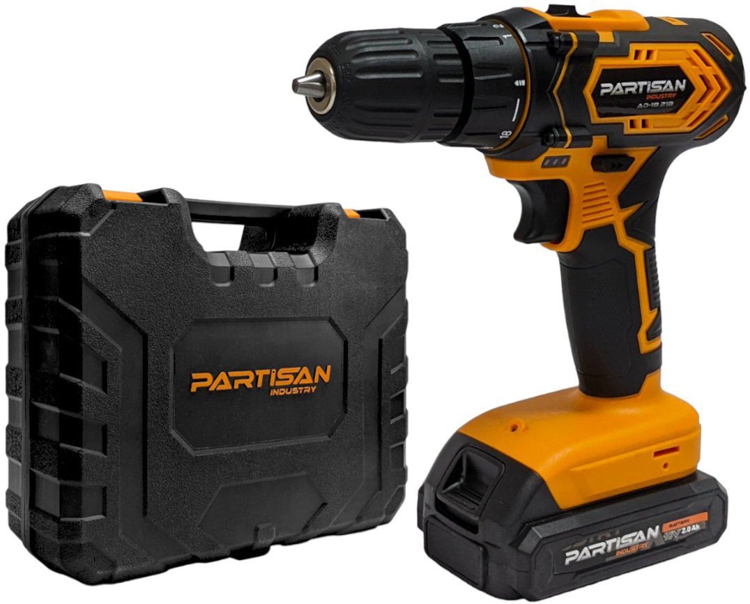 Дрель-шуруповерт Partisan AD-18.21B (с 2-мя АКБ, кейс) - фото