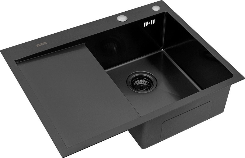 Кухонная мойка ARFEKA ECO AR 650*500 R BLACK PVD NANO - фото