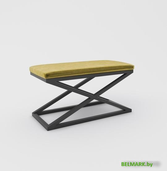 Банкетка Hype Mebel Трингл (черный/золото) - фото