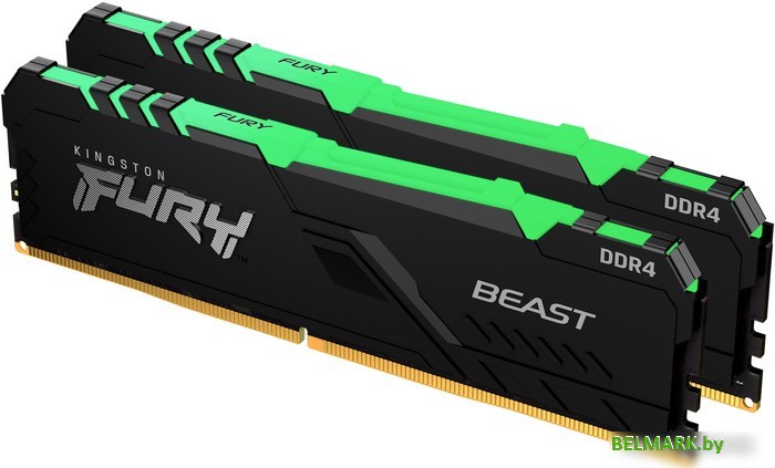 Оперативная память Kingston FURY Beast RGB 2x8ГБ DDR4 3200МГц KF432C16BB2AK2/16 - фото
