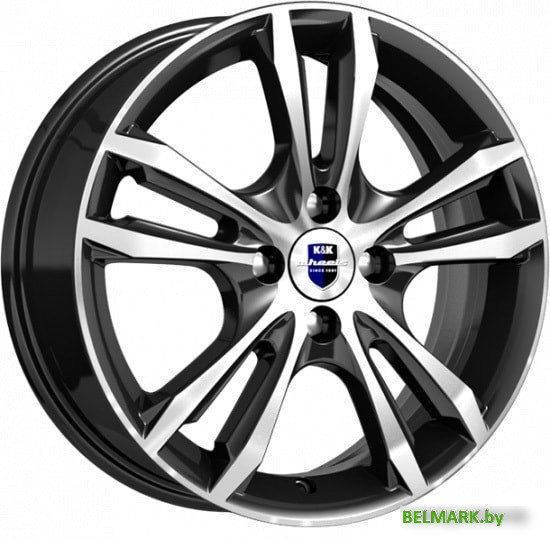 Литые диски K&K Samara 16x6" 5x100мм DIA 67.1мм ET 40мм Алмаз черный - фото
