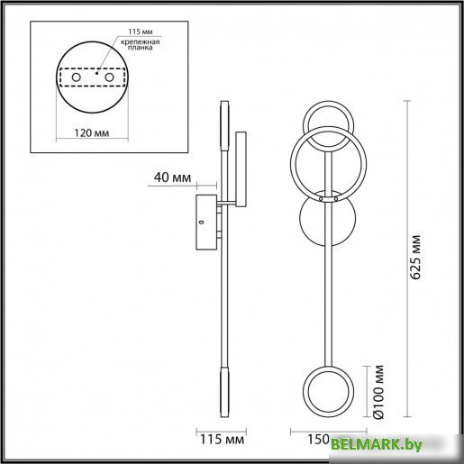 Бра Odeon Light Denzel 4321/16WL - фото2