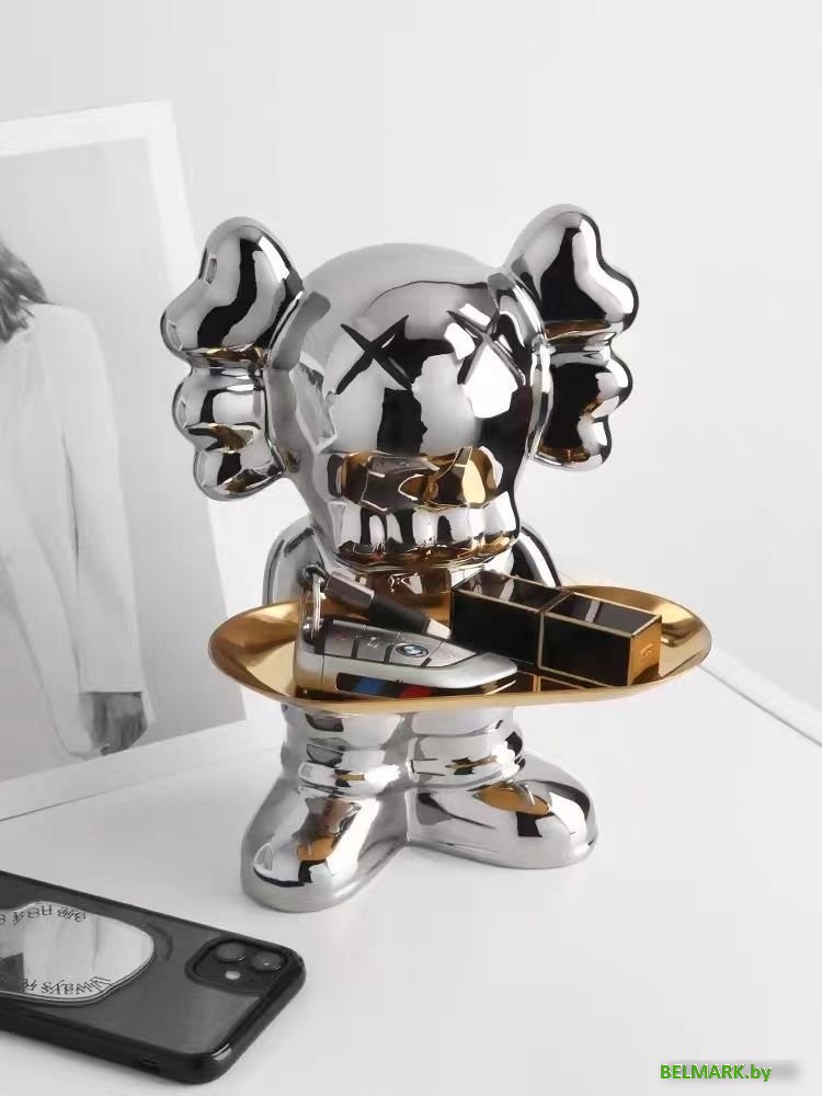 Статуэтка Merry Bear Home Decor Kaws Серебристый 30001206 - фото2