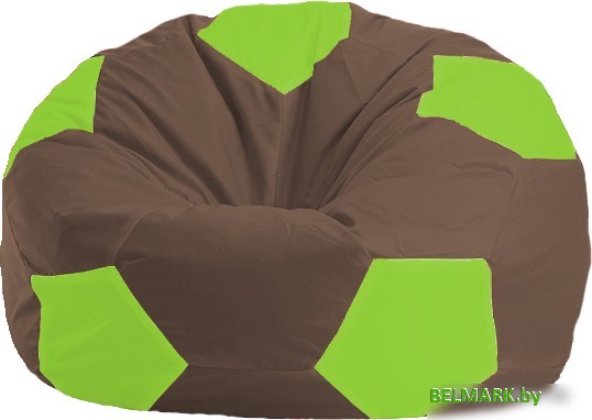 Кресло-мешок Flagman Мяч Стандарт М1.1-325 (коричневый/салатовый) - фото