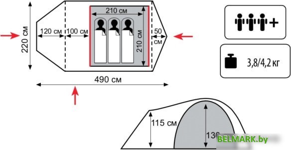 Палатка TRAMP Lite Twister 3 - фото2