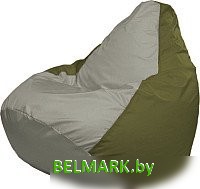Кресло-мешок Flagman Груша Медиум XL Г1.1-350 (серый/темно-оливковый) - фото