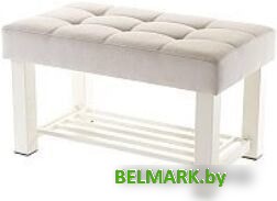 Банкетка AMC Lux 4 с полкой ткань бежевый/бежевый/бежевый 4.2Б80333 - фото