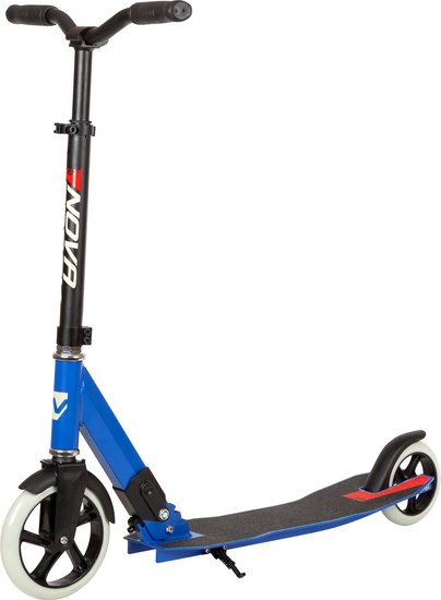 Двухколесный детский самокат Novatrack Deft 180 Alloy 180.DEFT.BL22 (синий) - фото