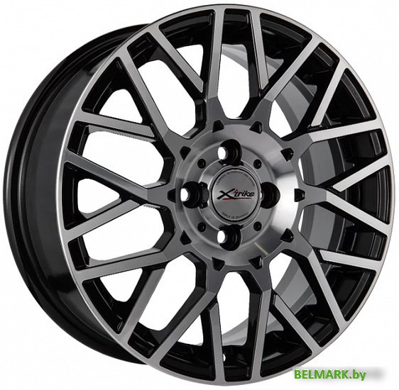 Литые диски X'trike X-132 15x6" 4x100мм DIA 54.1мм ET 46мм BK/FP - фото