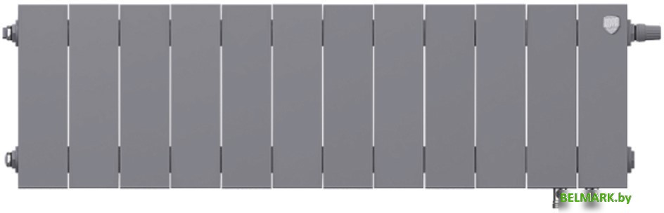 Биметаллический радиатор Royal Thermo PianoForte 200 VDR Silver Satin (12 секций) - фото2