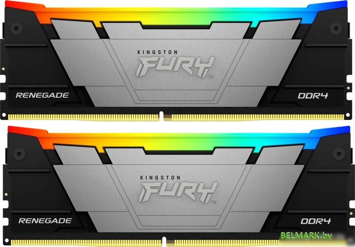 Оперативная память Kingston FURY Renegade RGB 2x32ГБ DDR4 3600 МГц KF436C18RB2AK2/64 - фото