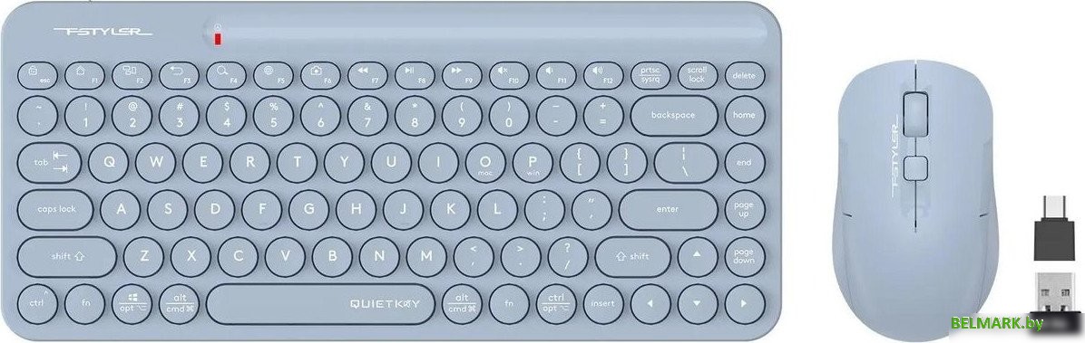 Офисный набор A4Tech Fstyler FG3200 Air2 (синий) - фото2