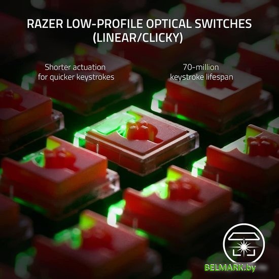 Клавиатура Razer Deathstalker V2 Pro Wireless (Razer Low Profile Optical Red, нет кириллицы) - фото2
