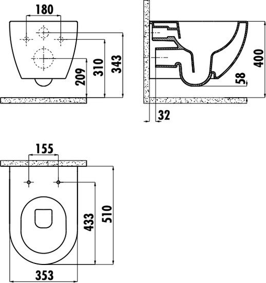 Унитаз Creavit Free FE322-11CB00E-0000 (без сиденья) - фото2