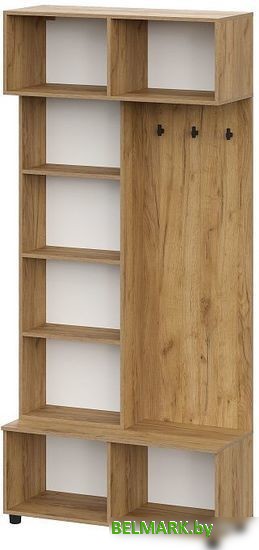 Вешалка для одежды SV-Мебель Милан исп.2 00-00108161 (дуб золотой/белый матовый) - фото2