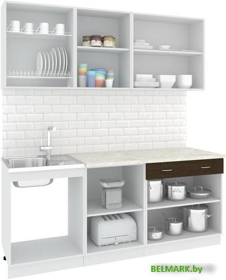 Кухня Кортекс-мебель Корнелия Экстра 1.9м (дуб сонома/венге/королевский опал) - фото2