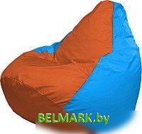 Кресло-мешок Flagman Груша Супер Мега 4XL Г5.1-221 (оранжевый/голубой) - фото