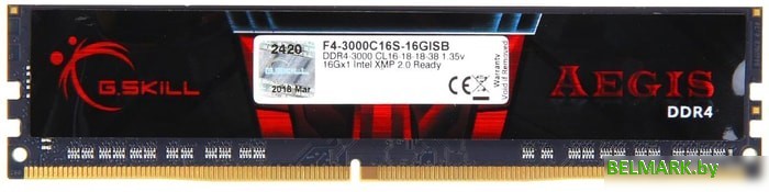 Оперативная память G.Skill Aegis 16GB DDR4 PC4-24000 F4-3000C16S-16GISB - фото2