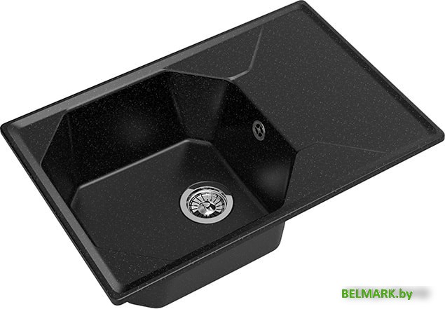 Кухонная мойка GranFest GF-U-740L (черный) - фото