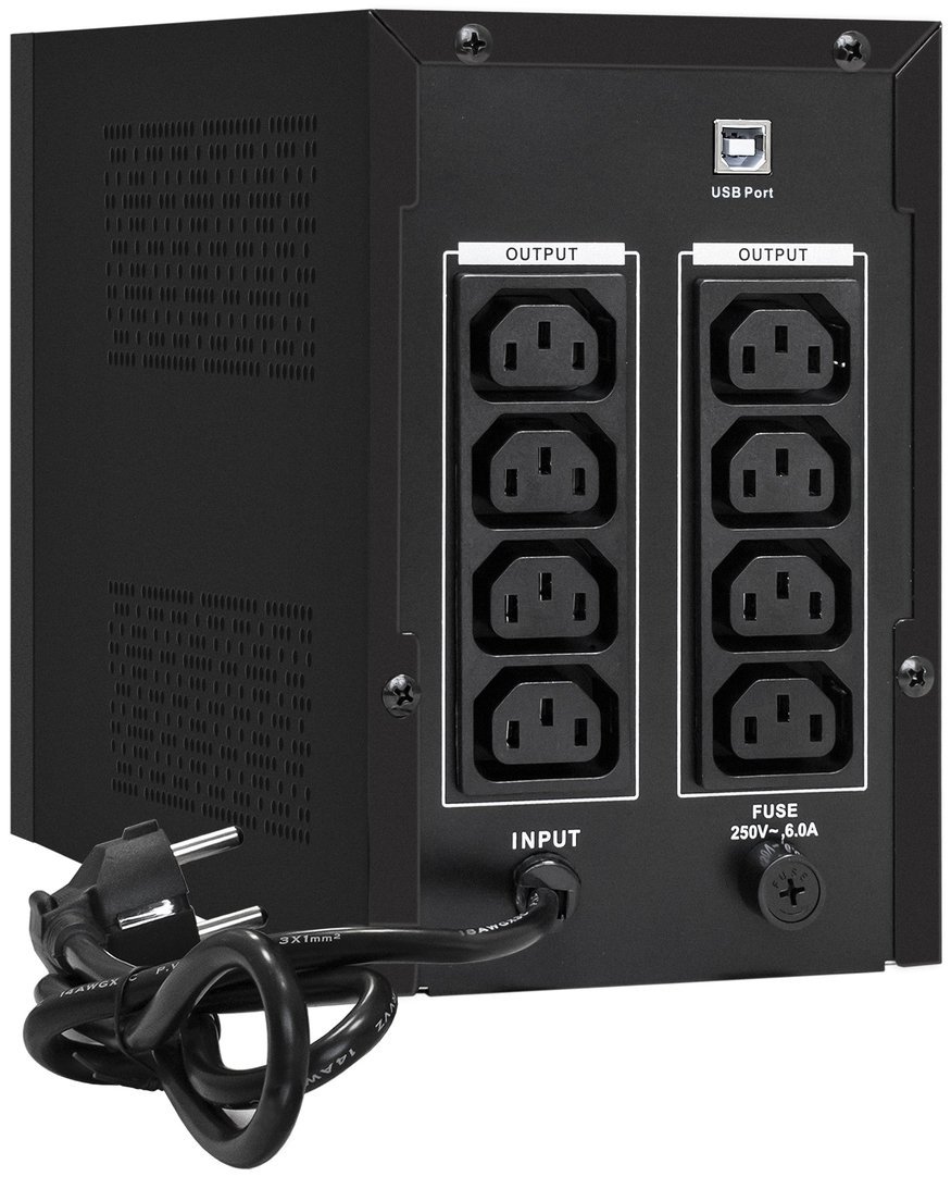 Источник бесперебойного питания ExeGate SpecialPro UNB-1200.LED.AVR.C13.RJ.USB - фото2