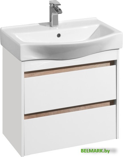 Акватон Тумба под умывальник Нортон 65 1A248801NT010 (белый/дуб эндгр.) - фото