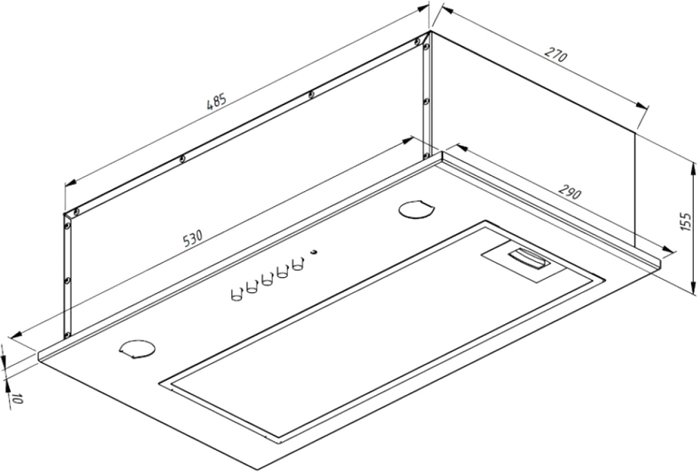 Кухонная вытяжка Akpo Micra Twin 60 WK-7 (черный) - фото2