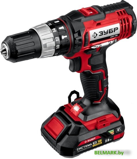 Дрель-шуруповерт Зубр Мастер ДШУ-185-22 (с 2-мя АКБ, кейс) - фото2
