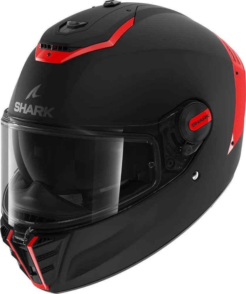 Мотошлем Shark Spartan Rs Blank (р. XL, черный матовый/красный) - фото