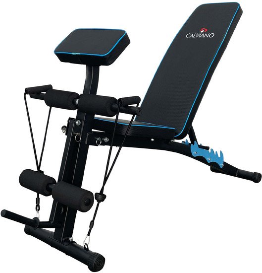 Силовая скамья Calviano 1003 (черный/синий) - фото