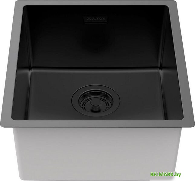 Кухонная мойка Paulmark Lassan 38 UNI LA38-MBN (черный/черный матовый) - фото2