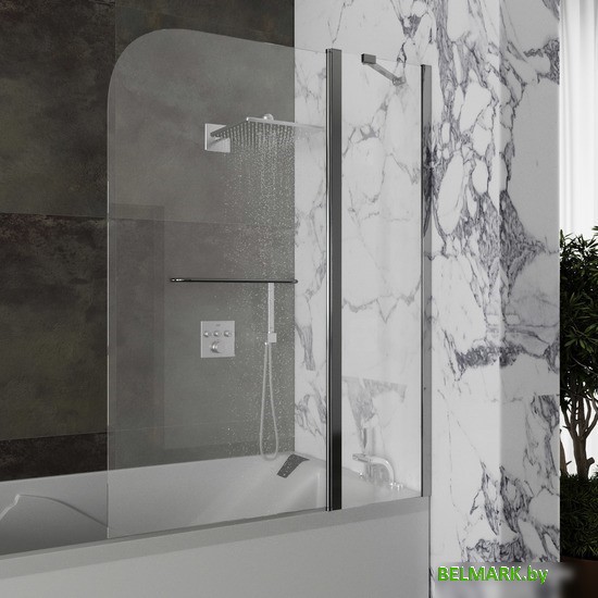 Стеклянная шторка для ванны Roxen Brimen 52010-120 120х140 - фото