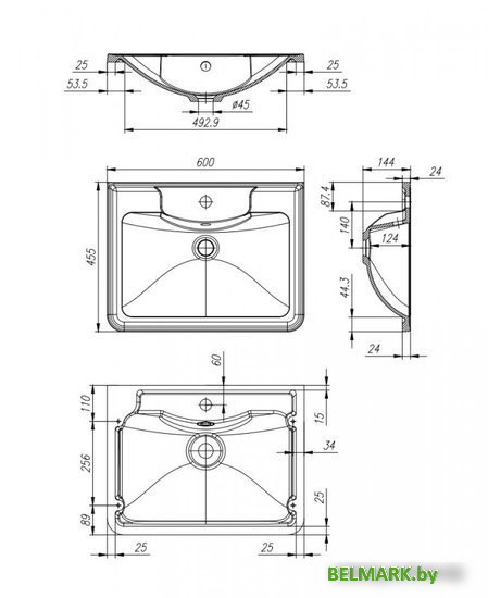 BelBagno Тумба под умывальник Albano-600-2C-SO-PS - фото2