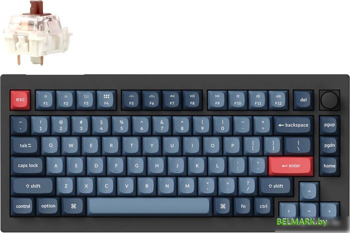 Клавиатура Keychron V1 Max RGB V1M-D3-RU (Gateron Jupiter Brown) - фото