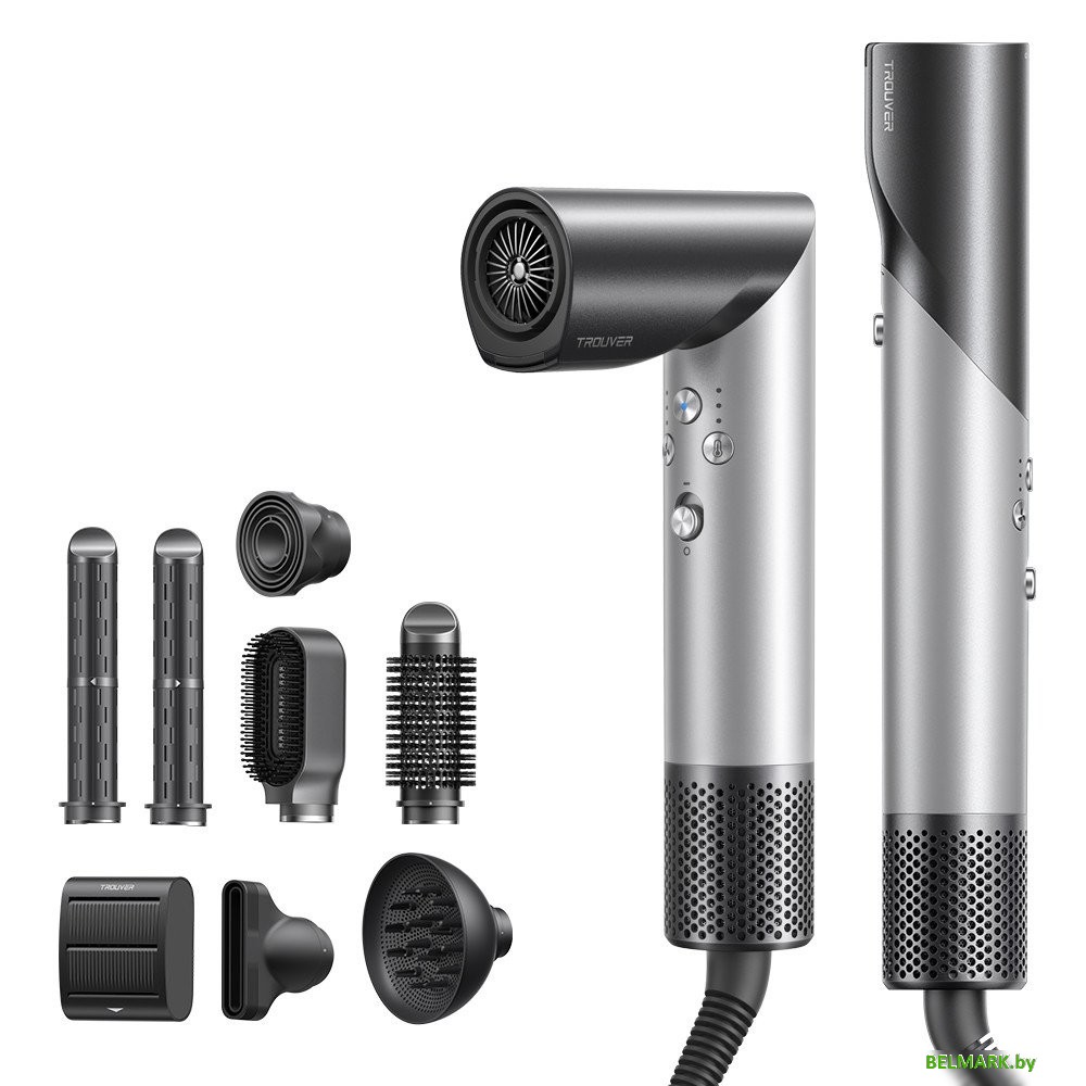 Фен-стайлер Trouver Master 10 MyltiStyler Lunar AMMA10 (серебристый) - фото