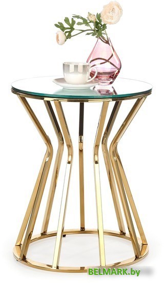 Журнальный столик Halmar Afina S (зеркало/золотой) - фото