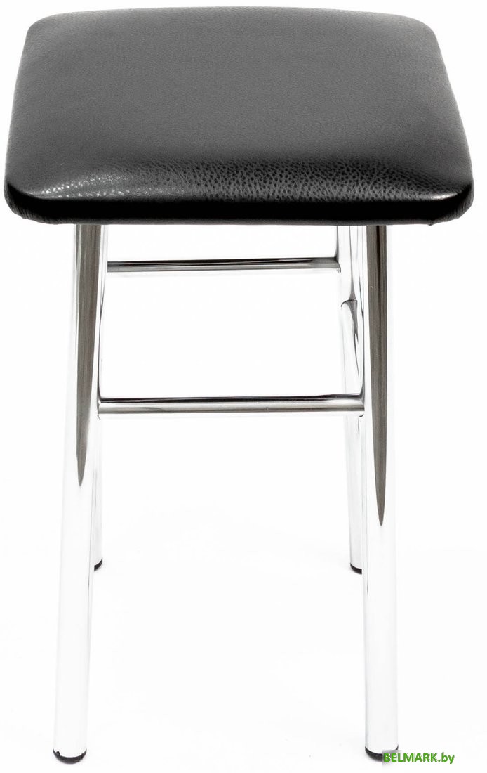 Табурет ВВР Классик (черный/хром, экокожа) - фото2