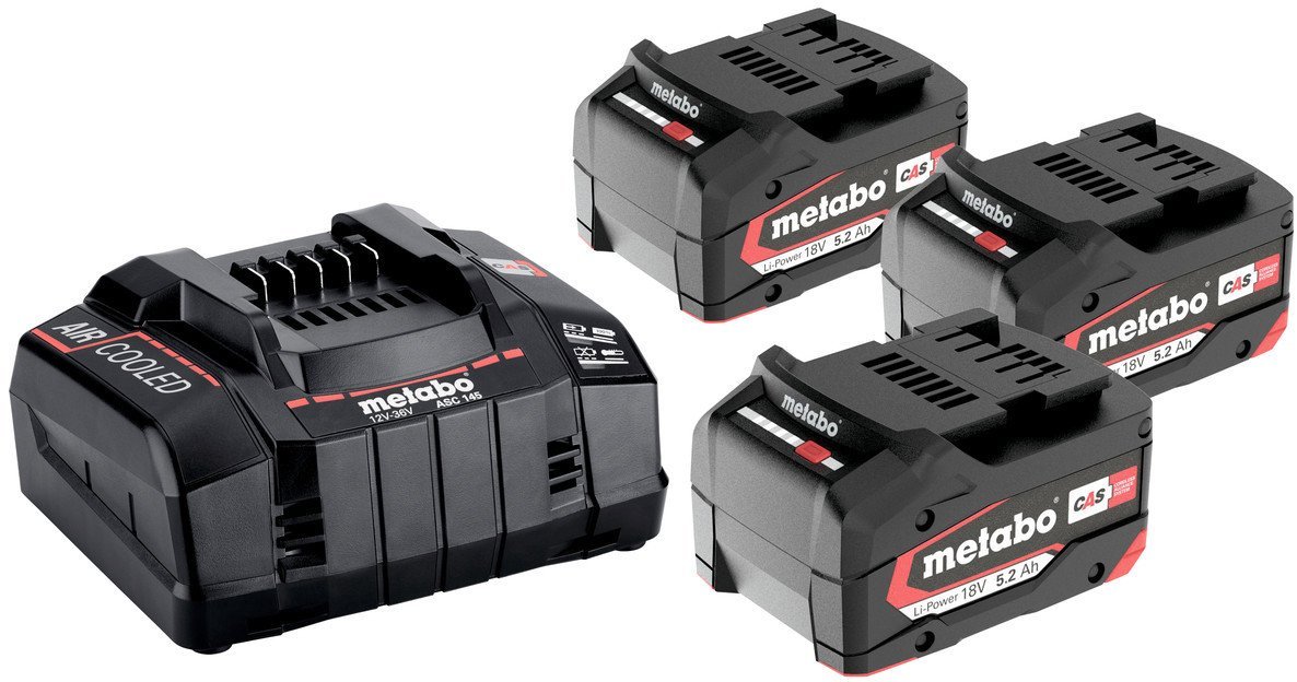 Аккумулятор с зарядным устройством Metabo 685048000 (18В/3x5.2 Ah + 12-36В) - фото