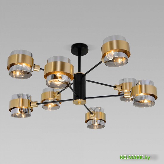 Люстра средней высоты Евросвет Arcada 70127/8 черный/дымчатый - фото