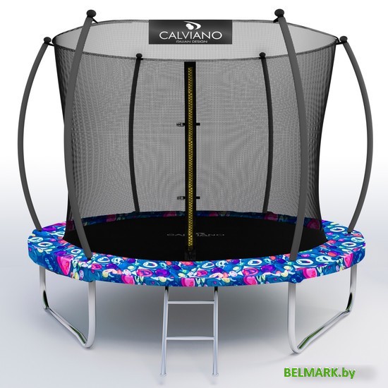 Батут Calviano Inside Master Smile 252 см - 8ft (внутренняя сетка, с лестницей) - фото