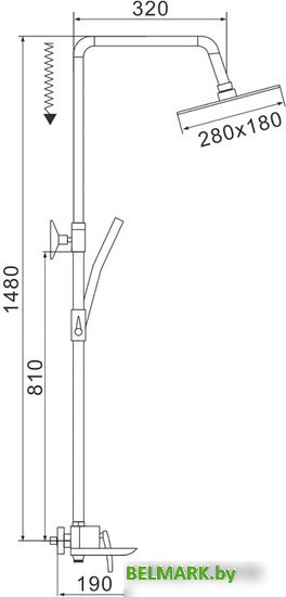 Душевая система Rose R2736F - фото2