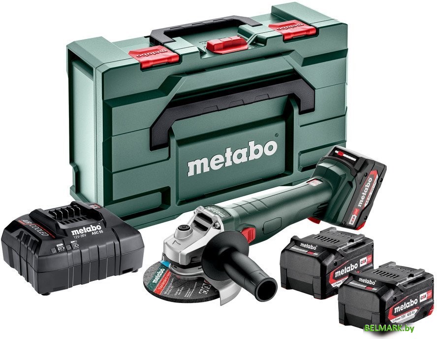Угловая шлифмашина Metabo W 18 L 9-125 602249960 (с 3-мя АКБ, кейс) - фото