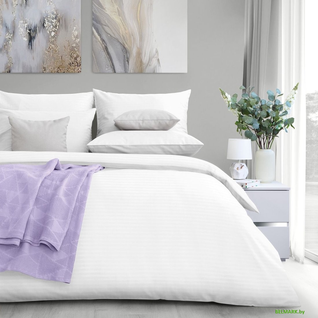 Постельное белье Verossa Stripe Семейный 929800 (50x70, 2шт, 70x70, 2шт, Royal) - фото