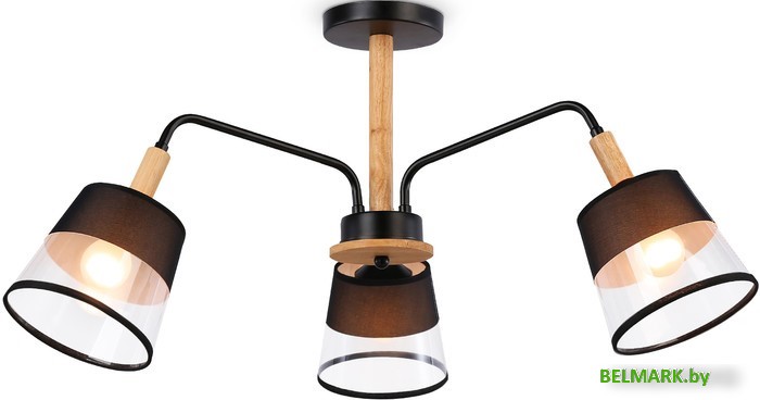 Люстра средней высоты Ambrella TR4740/3 BK/LW - фото