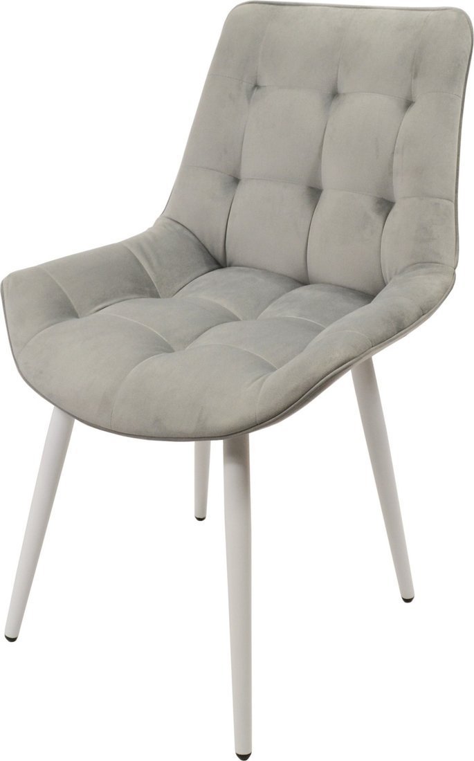 Мирабелла Женева Велюр (серый/белый) - фото