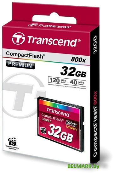Карта памяти Transcend 800x CompactFlash Premium 32GB (TS32GCF800) - фото2