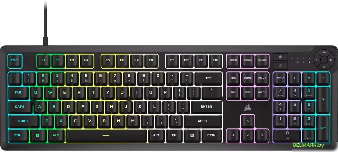 Клавиатура Corsair K55 Core RGB (черный, нет кириллицы) - фото