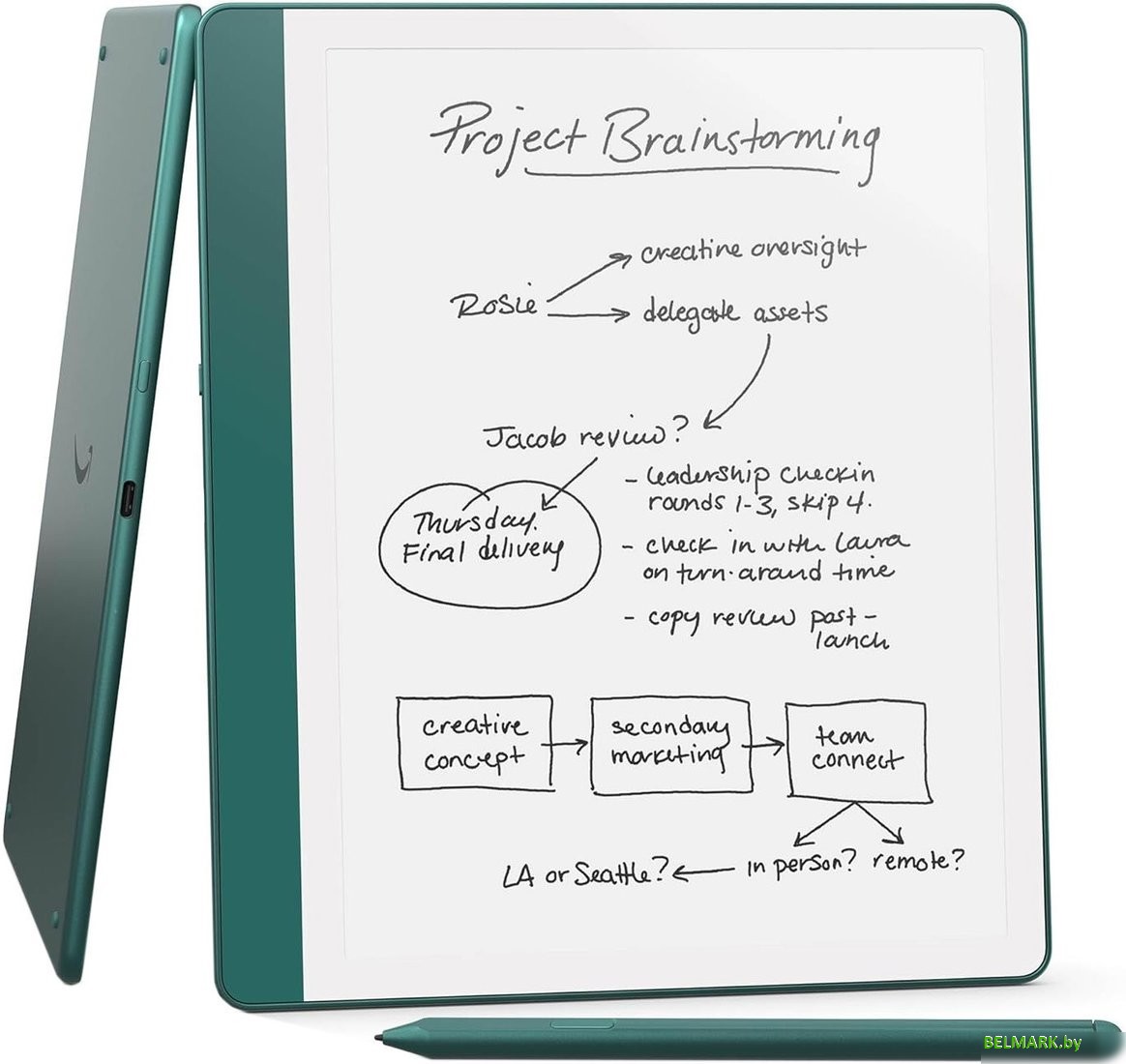 Электронная книга Amazon Kindle Scribe 2024 16GB Premium Pen (бирюзовый) - фото